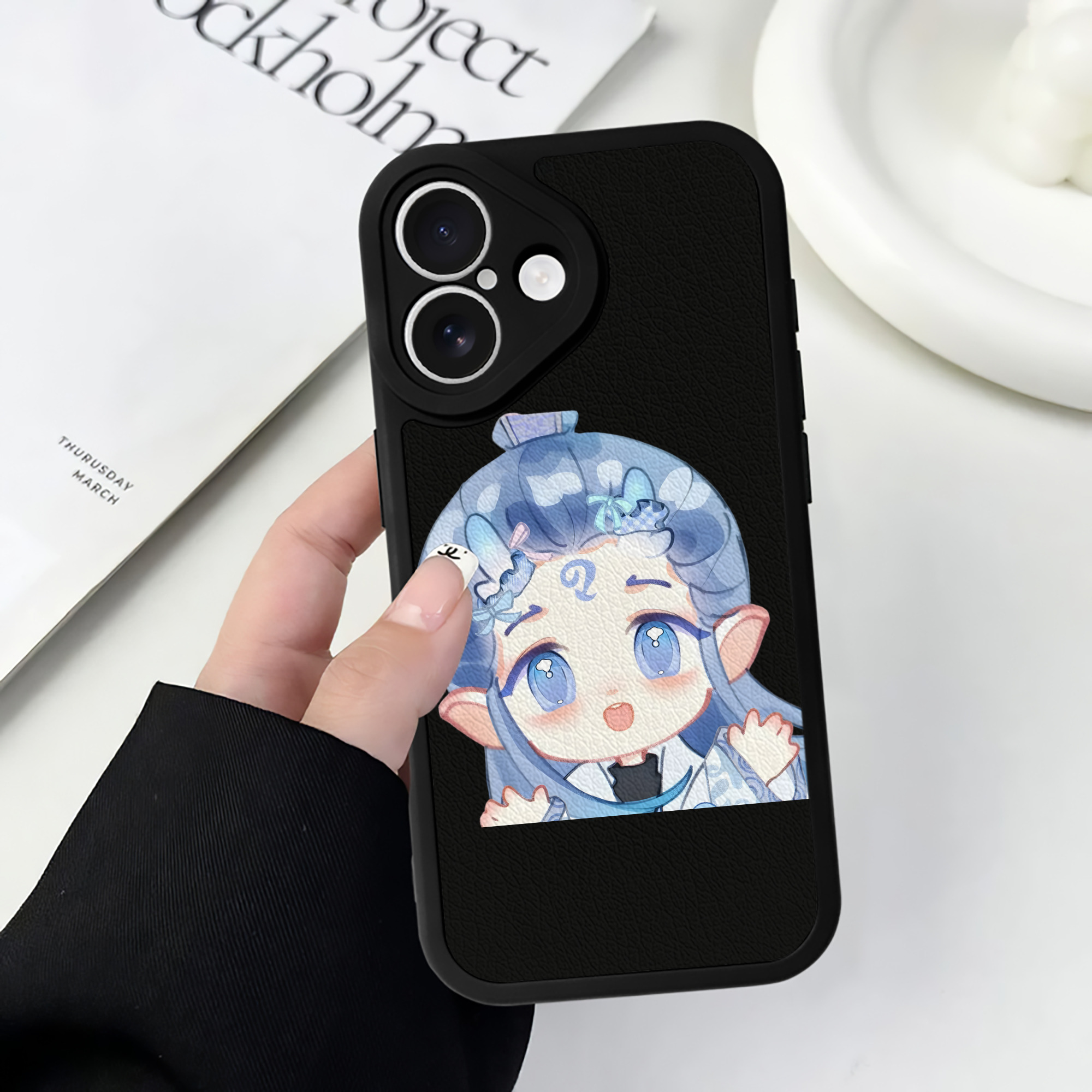 （画像用） Ne Zha 2 ナタ 魔童の大暴れ 【iPhone 16シリーズ対応】シリコンスマホケース（レザー調） 材質：シリコン